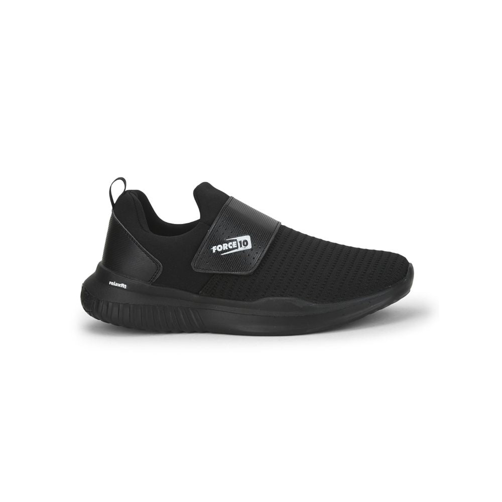 FORCE 1 Sports Non Lacing Shoe For Men (Black) AUGUST By Liberty