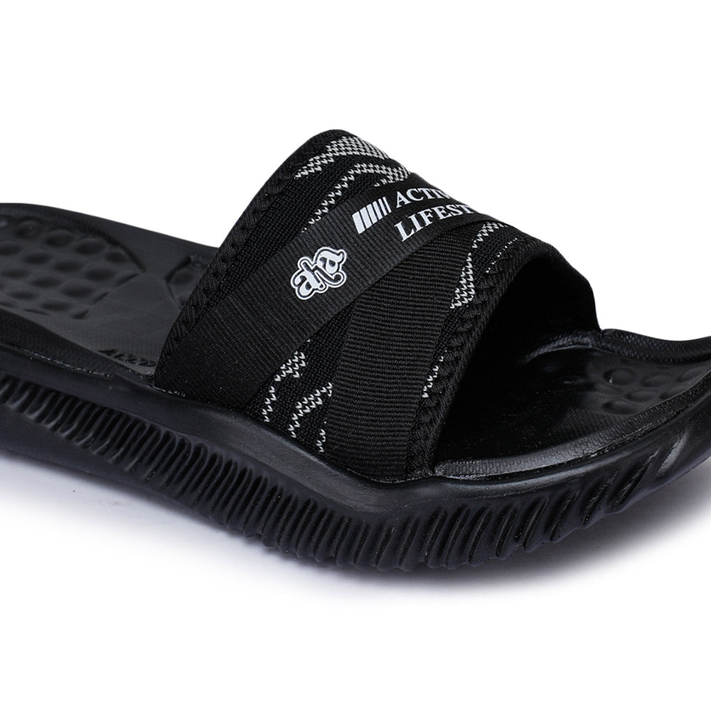 A-HA By Liberty Black Slides For Men STAMINA-11