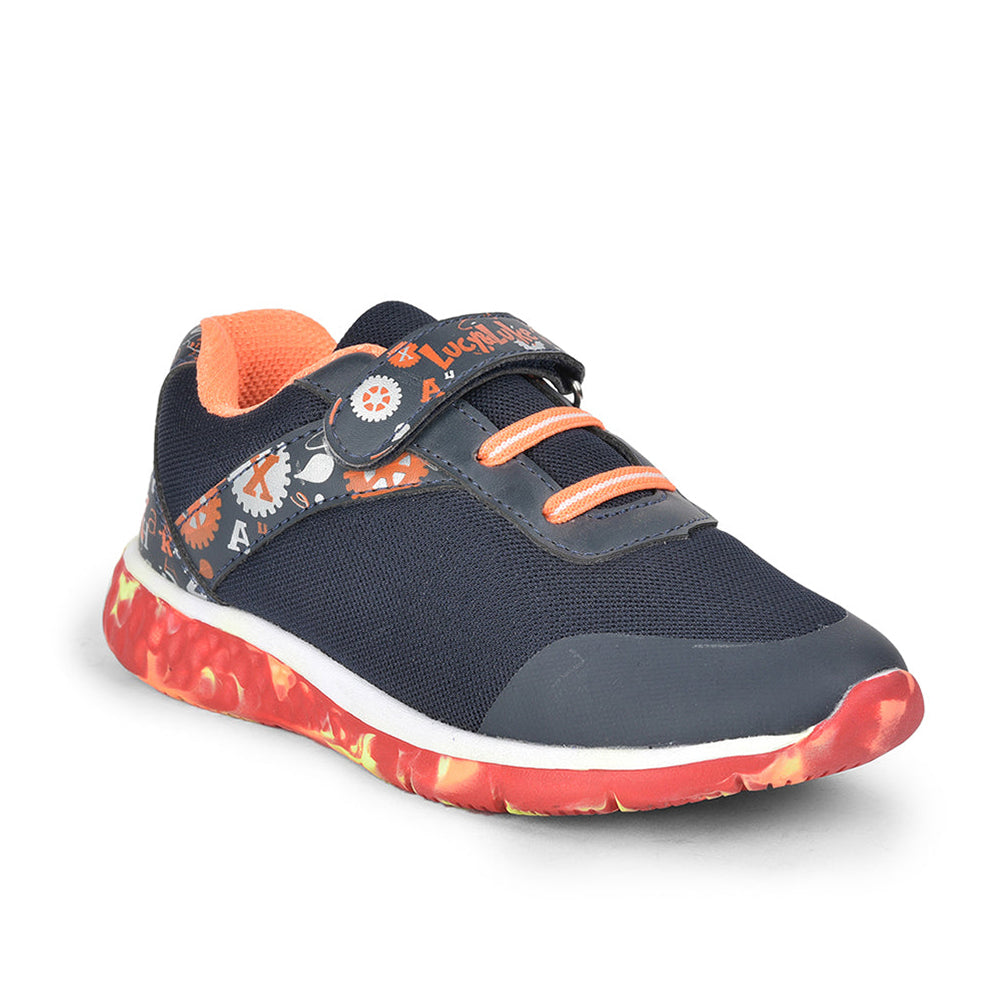 Lucy & Luke (Blue) Casual Non Lacing Shoes For Kids JAMIE-18 By Liberty