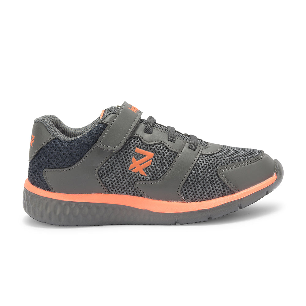 Leap7x By Liberty Kids JAMIE-65E Grey Sports Non Lacing Shoes