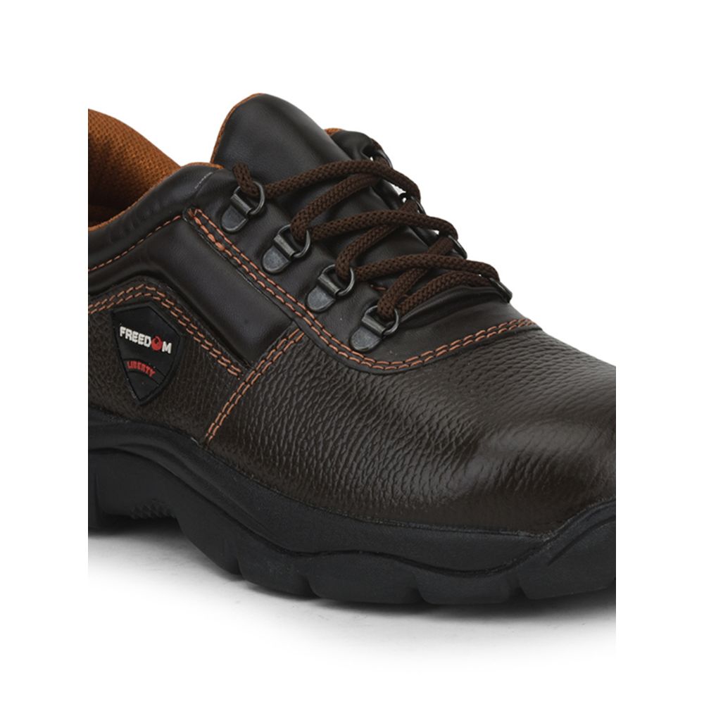 Freedom By Liberty Mens ARMOUR-ST Lacing Brown Safety Shoe