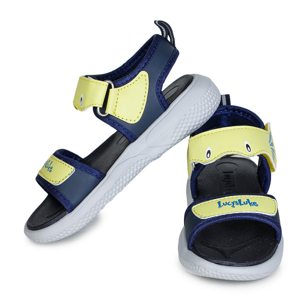 Lucy & Luke (Yellow) Casual Sandal For Kids HIPPO-1 By Liberty