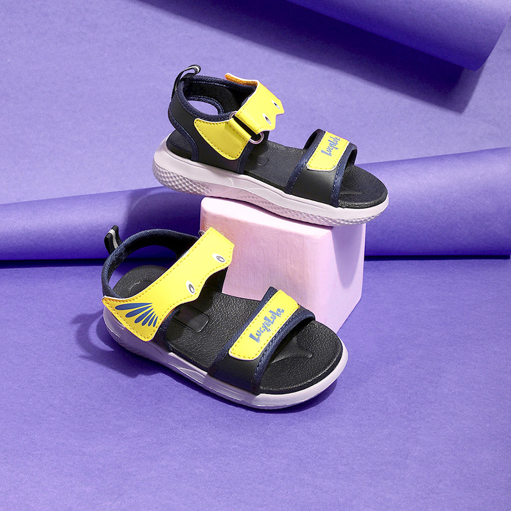 Lucy & Luke (Yellow) Casual Sandal For Kids HIPPO-1 By Liberty