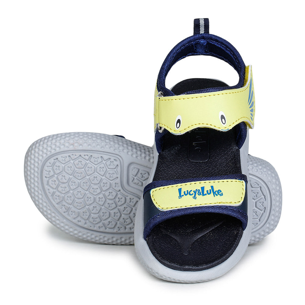 Lucy & Luke (Yellow) Casual Sandal For Kids HIPPO-1 By Liberty