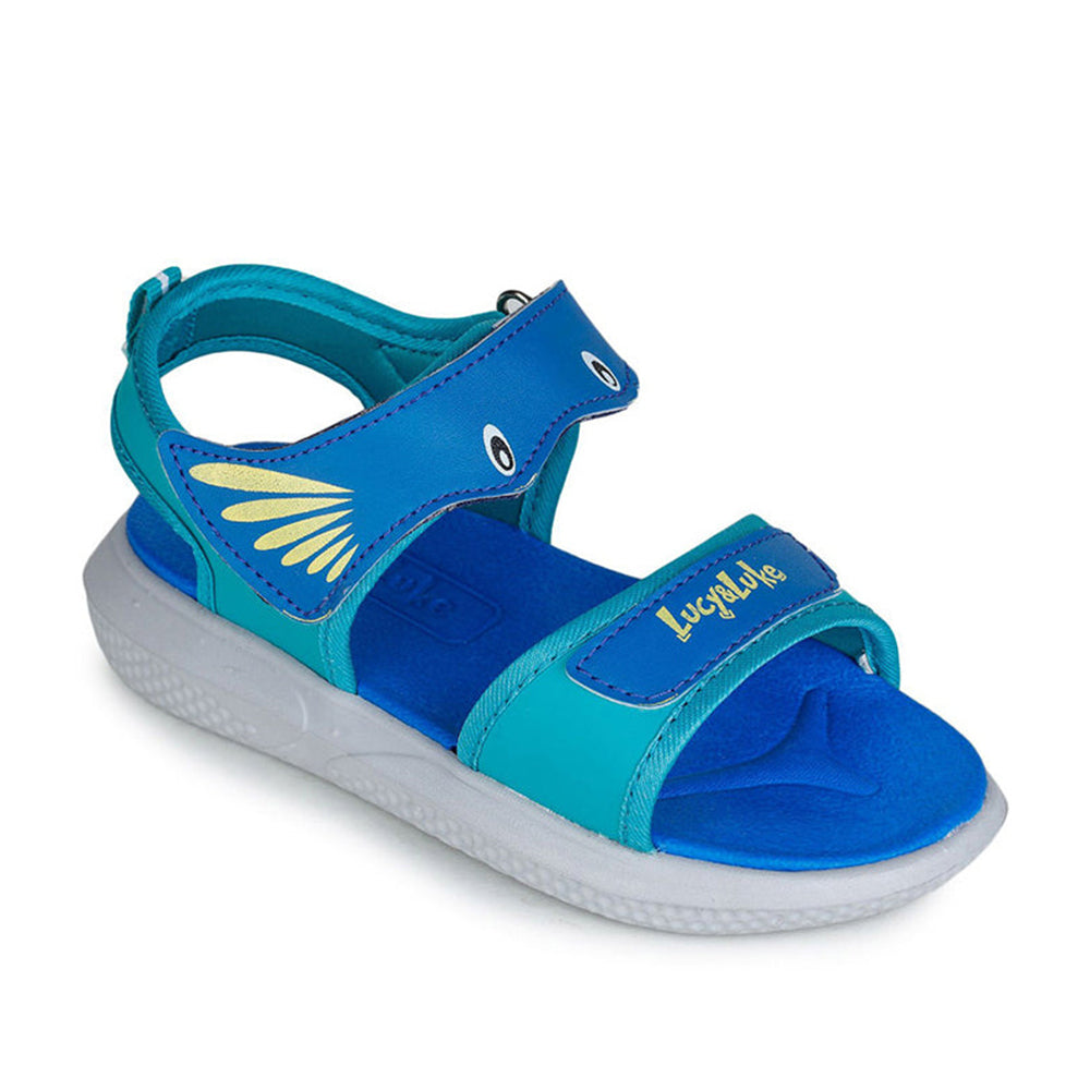 Lucy & Luke (Blue) Casual Sandal For Kids HIPPO-1 By Liberty