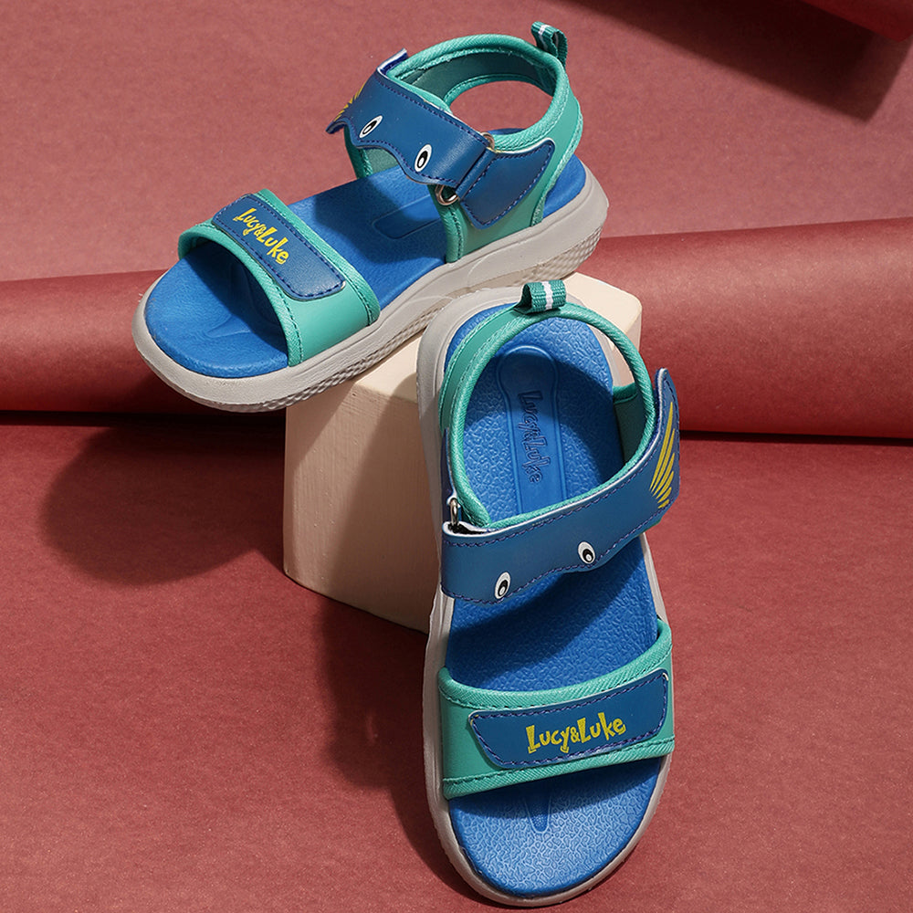 Lucy & Luke (Blue) Casual Sandal For Kids HIPPO-1 By Liberty