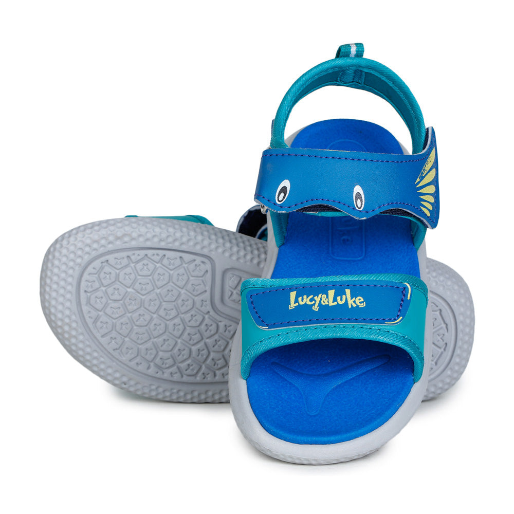 Lucy & Luke (Blue) Casual Sandal For Kids HIPPO-1 By Liberty