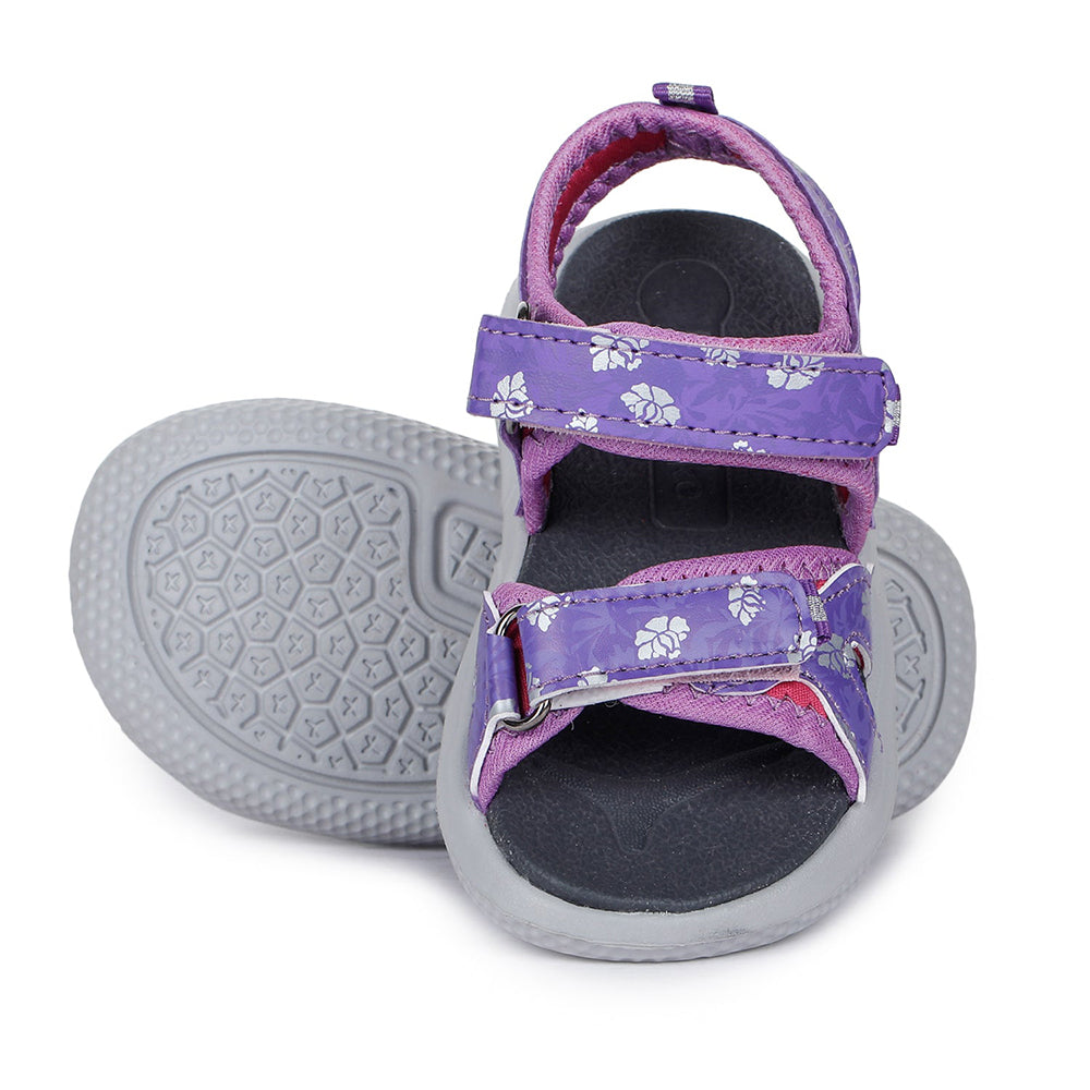 Lucy & Luke (Purple) Casual Sandal For Kids Hippo-3 By Liberty