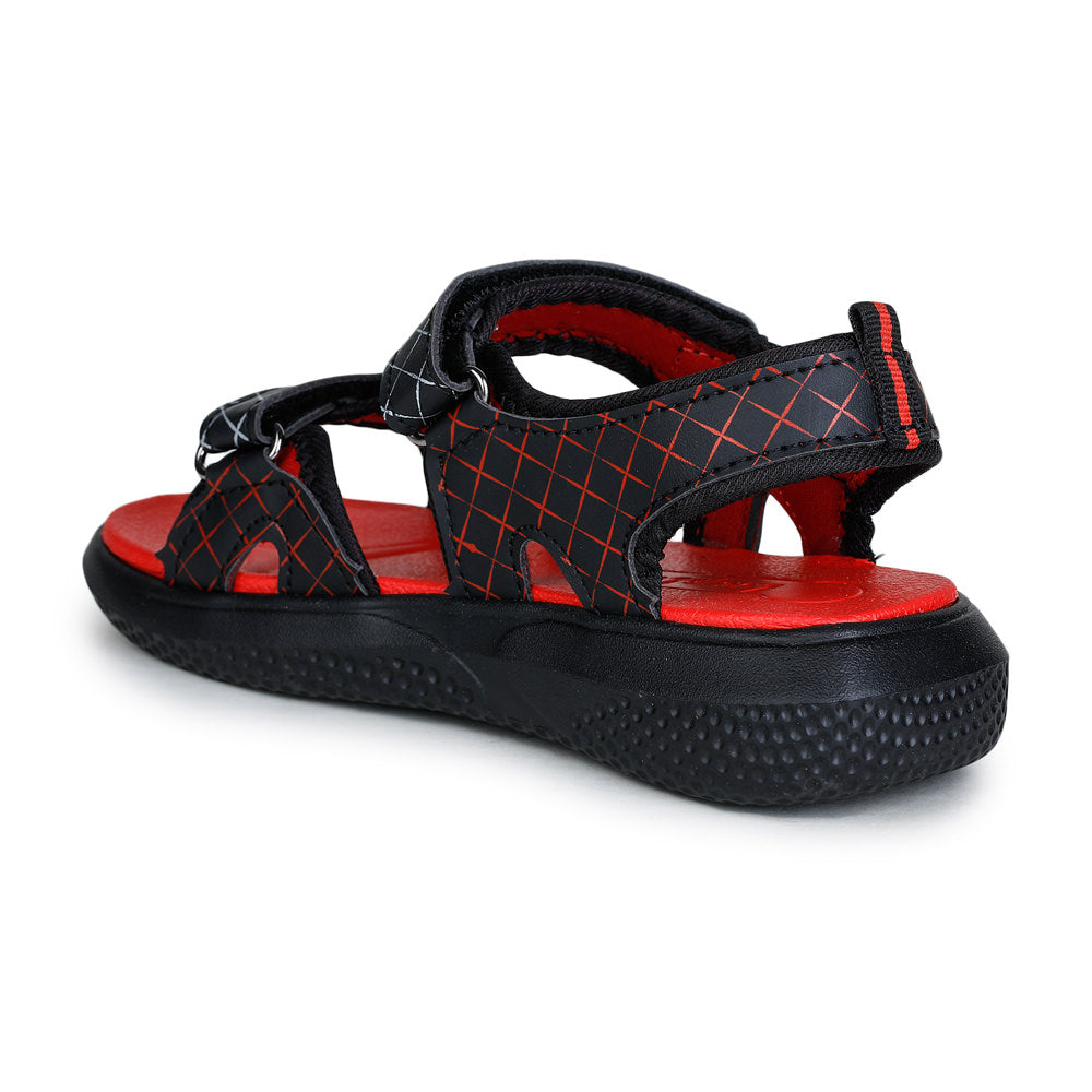 Lucy & Luke (Black) Casual Sandal For Kids HIPPO-4 By Liberty