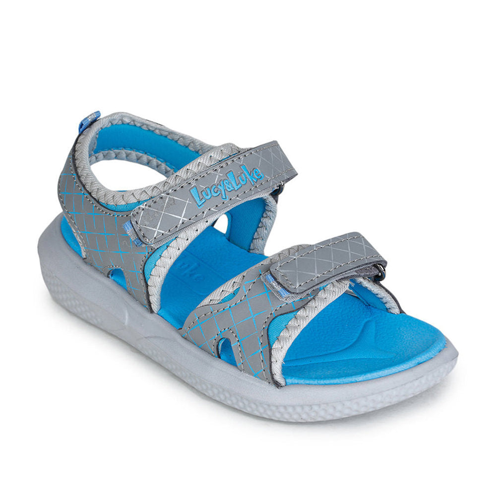 Lucy & Luke (Grey) Casual Sandal For Kids HIPPO-4 By Liberty