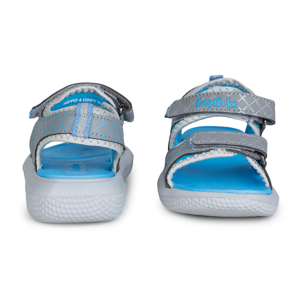 Lucy & Luke (Grey) Casual Sandal For Kids HIPPO-4 By Liberty