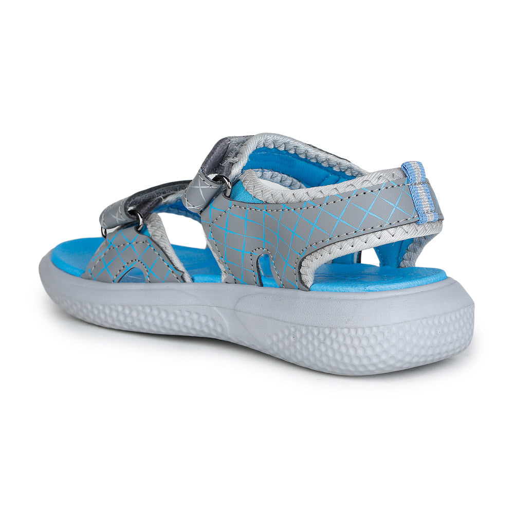 Lucy & Luke (Grey) Casual Sandal For Kids HIPPO-4 By Liberty