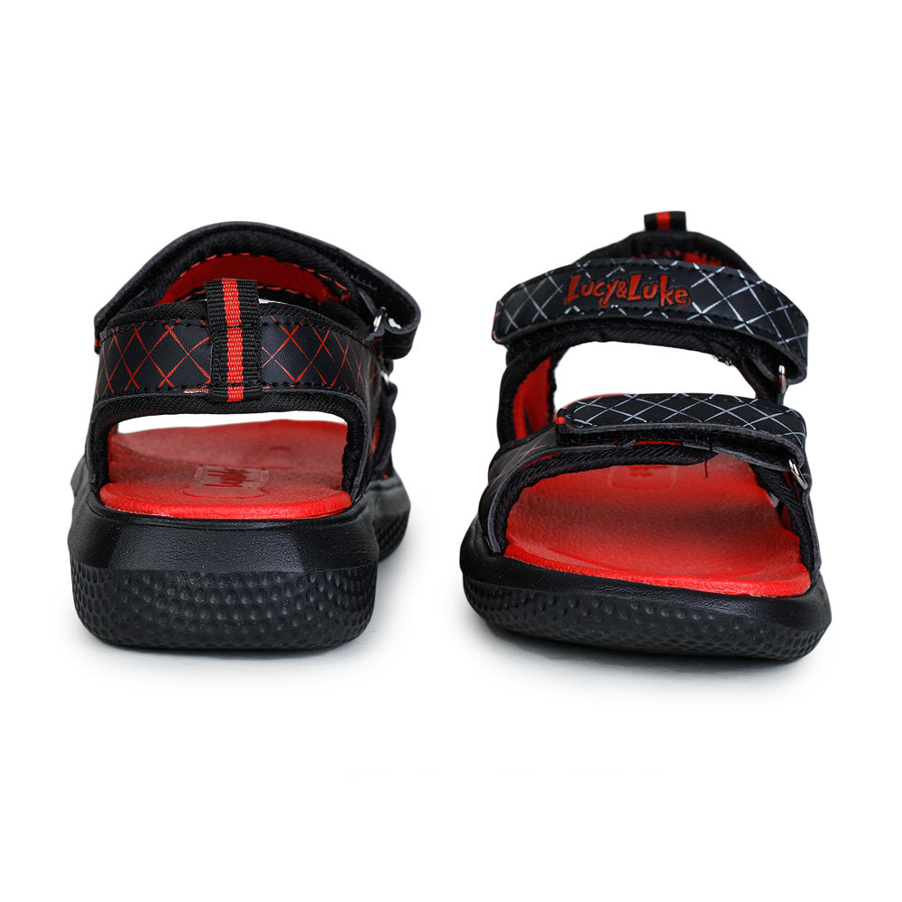 Lucy & Luke (Black) Casual Sandal For Kids HIPPO-4 By Liberty