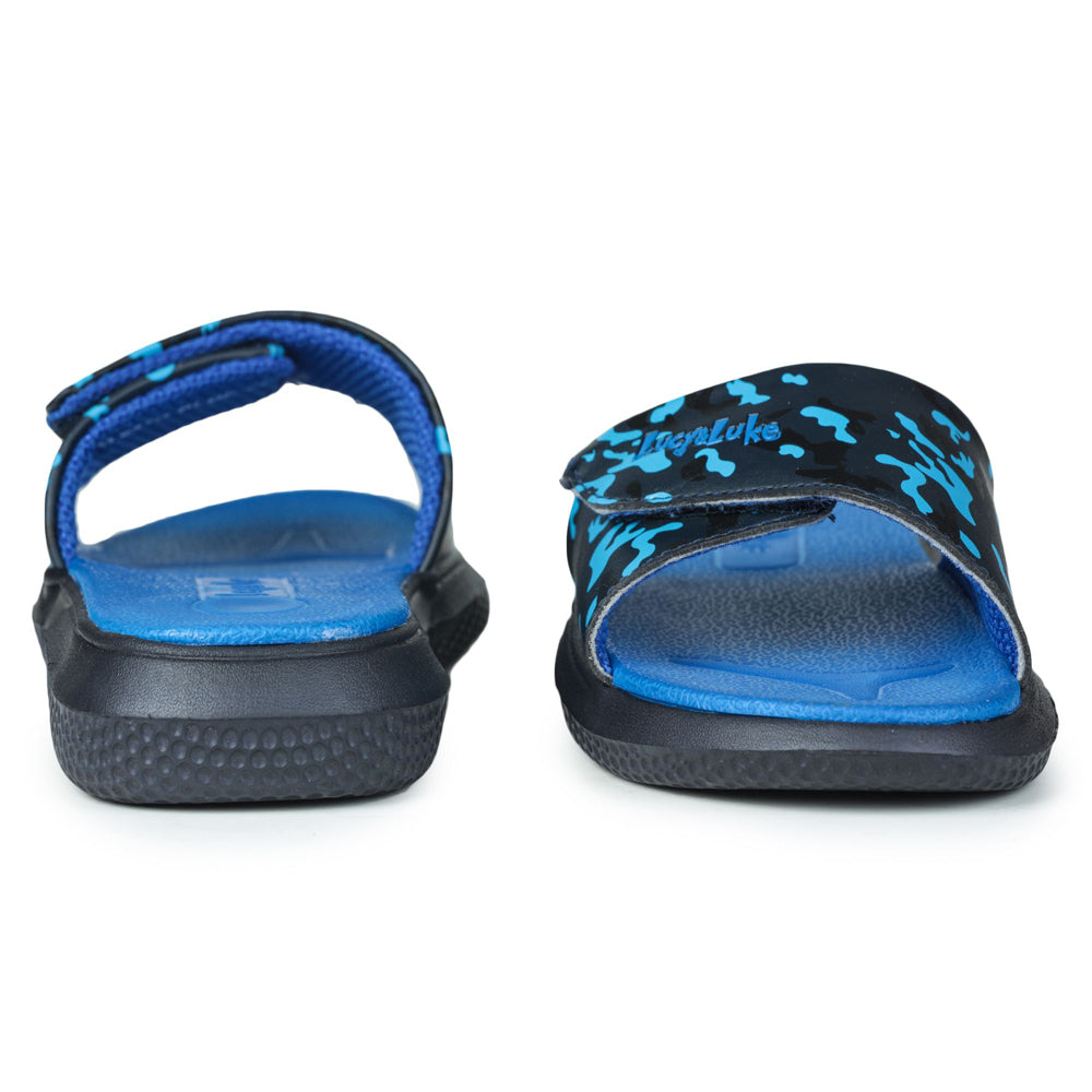 Lucy & Luke Casual Blue Slides For Kids HIPPO-8TD By Liberty