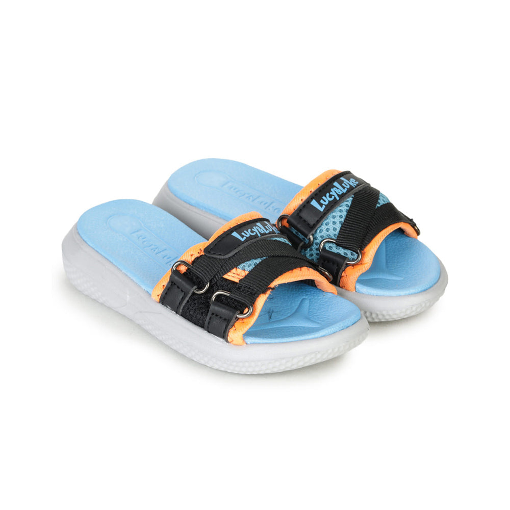 Lucy & Luke Blue Slides For Kids HIPPO-12S By Liberty