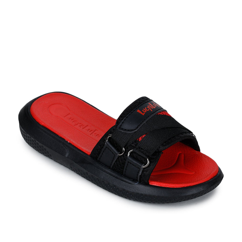 Lucy & Luke Red Slides For Kids HIPPO-12S By Liberty