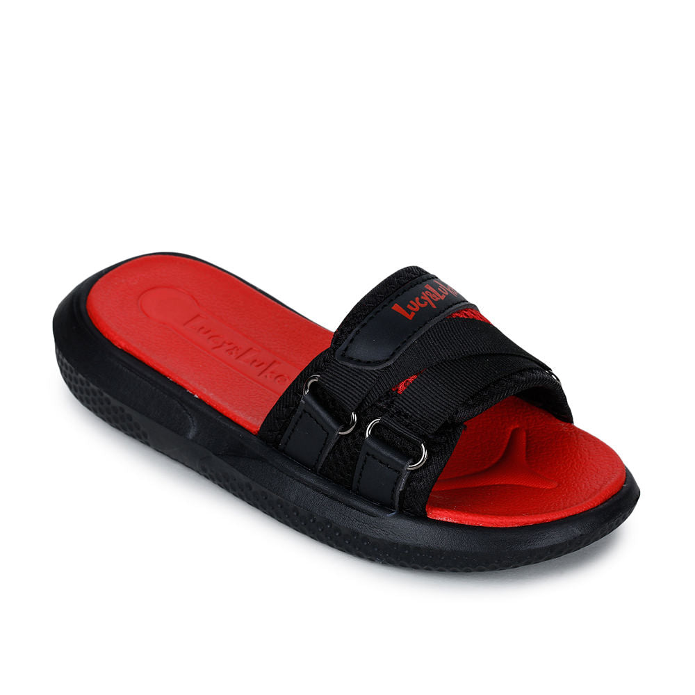 Lucy & Luke Red Slides For Kids HIPPO-12S By Liberty