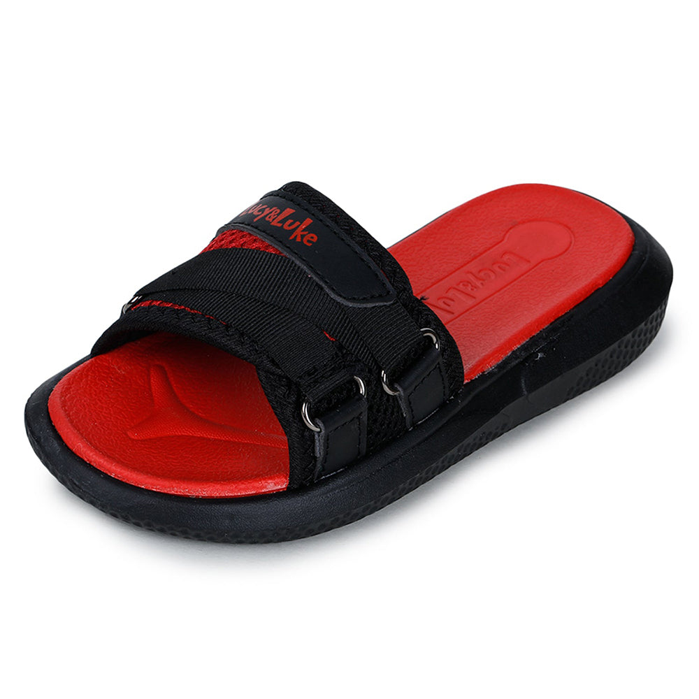 Lucy & Luke Red Slides For Kids HIPPO-12S By Liberty