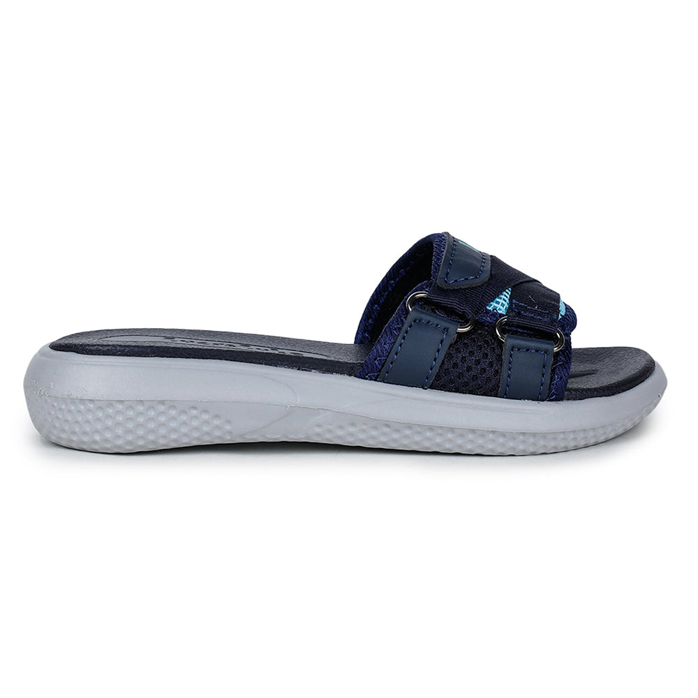 Lucy & Luke Navy Blue Slides For Kids HIPPO-12S By Liberty