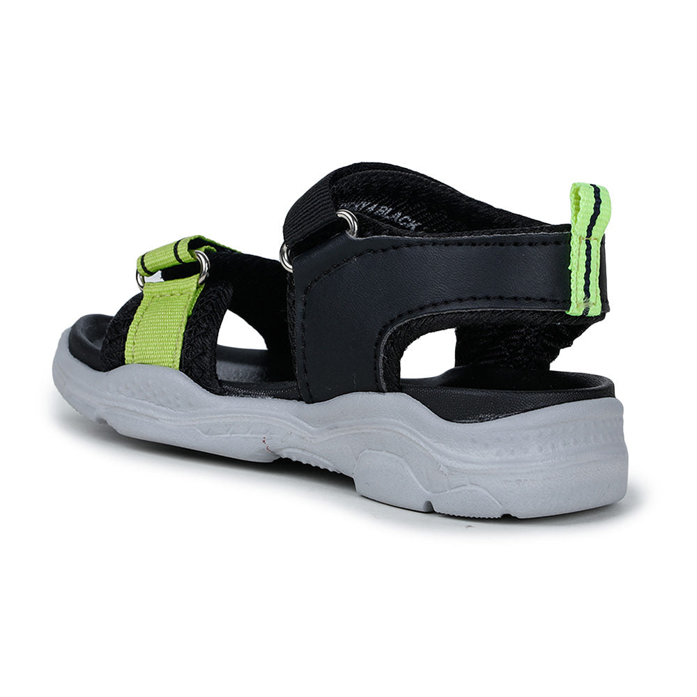 Lucy & Luke (Black) Casual Sandal For Kids RICKY-4 By Liberty