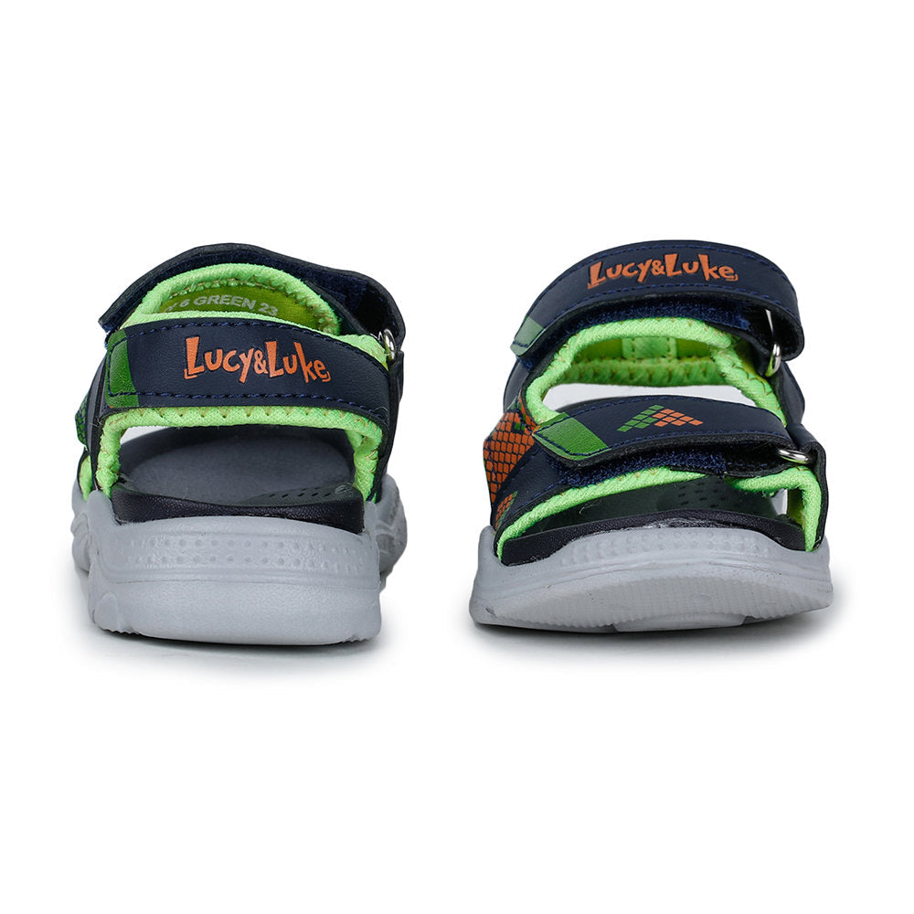 Lucy & Luke (Green) Casual Sandal For Kids RICKY-6 By Liberty