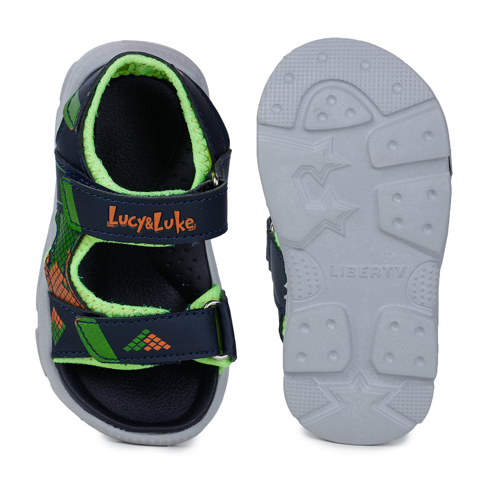 Lucy & Luke (Green) Casual Sandal For Kids RICKY-6 By Liberty