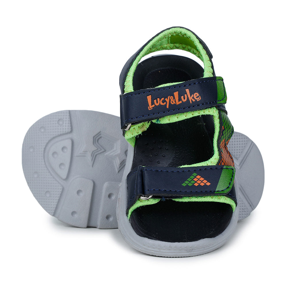 Lucy & Luke (Green) Casual Sandal For Kids RICKY-6 By Liberty