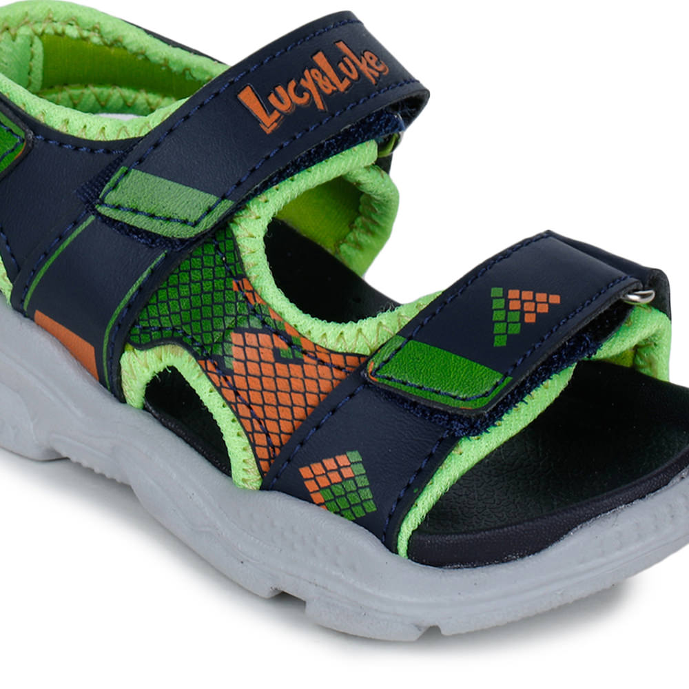 Lucy & Luke (Green) Casual Sandal For Kids RICKY-6 By Liberty