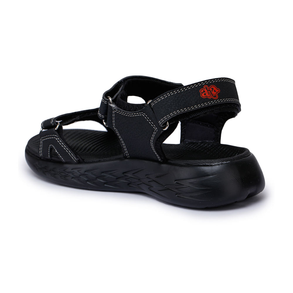 A-HA Casual Black Sandals For Men IMPACT-9 By Liberty