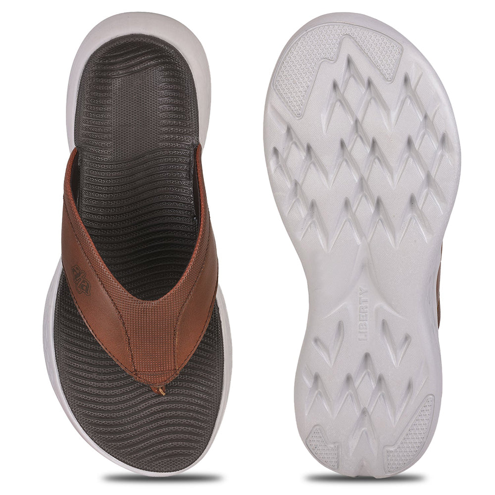 A-HA By Liberty IMPACT-6 Tan Flip-Flop For Men