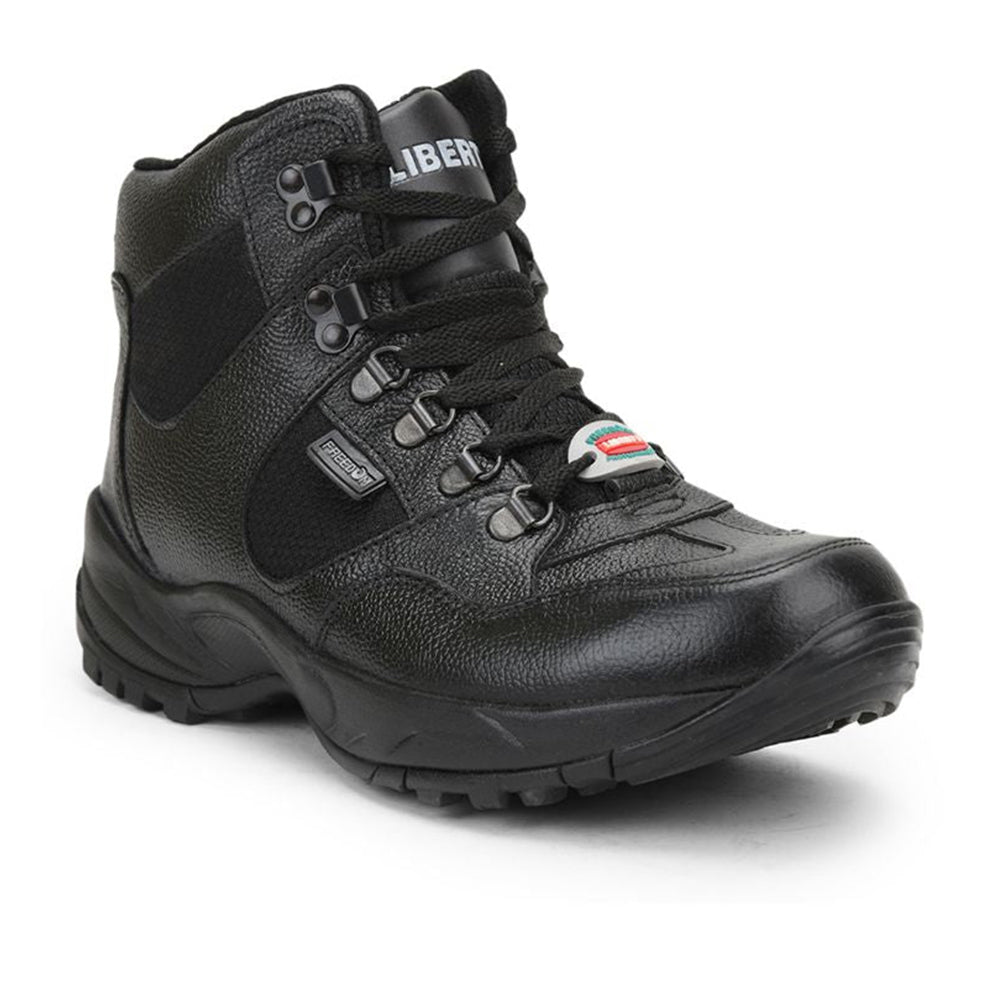 Freedom Casual (Black) Defence Hiking/Trekking Ankle Shoes SHAURYA By Liberty