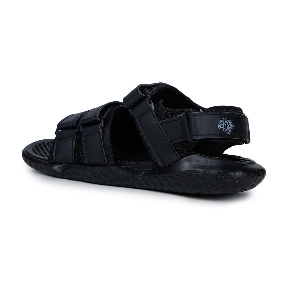 A-HA Casual Black Sandals For Men LB195-1 By Liberty