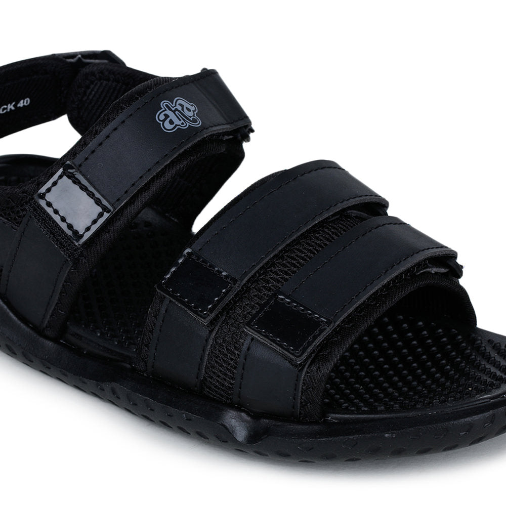 A-HA Casual Black Sandals For Men LB195-1 By Liberty