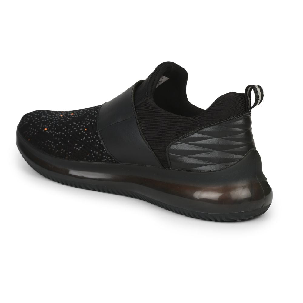 Leap7x Slip-on Athleisure Shoes For Men (Black) Flins-1 By Liberty