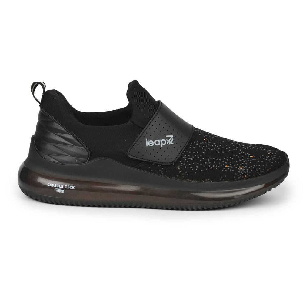 Leap7x Slip-on Athleisure Shoes For Men (Black) Flins-1 By Liberty