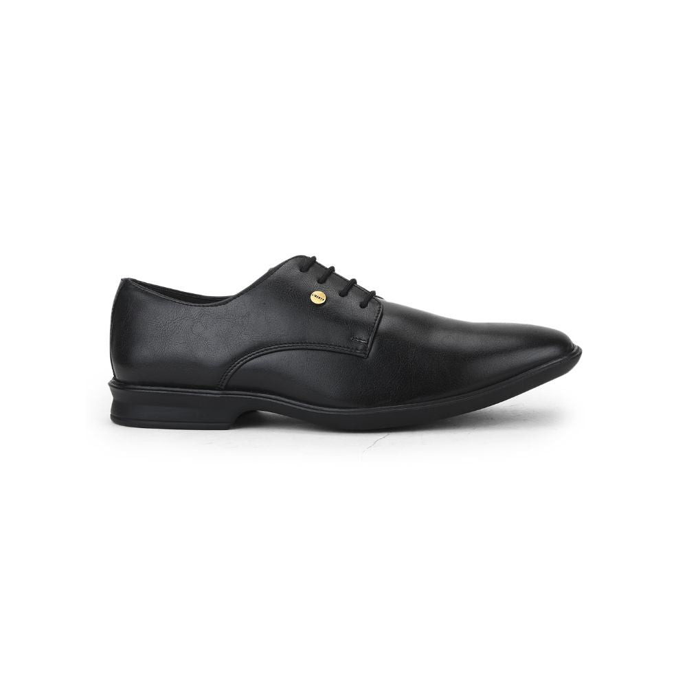 Fortune (Black) Formal Lace Up Derby Shoes For Men Lucio-21 By Liberty