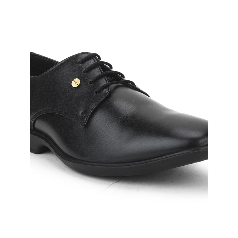 Fortune (Black) Formal Lace Up Derby Shoes For Men Lucio-21 By Liberty