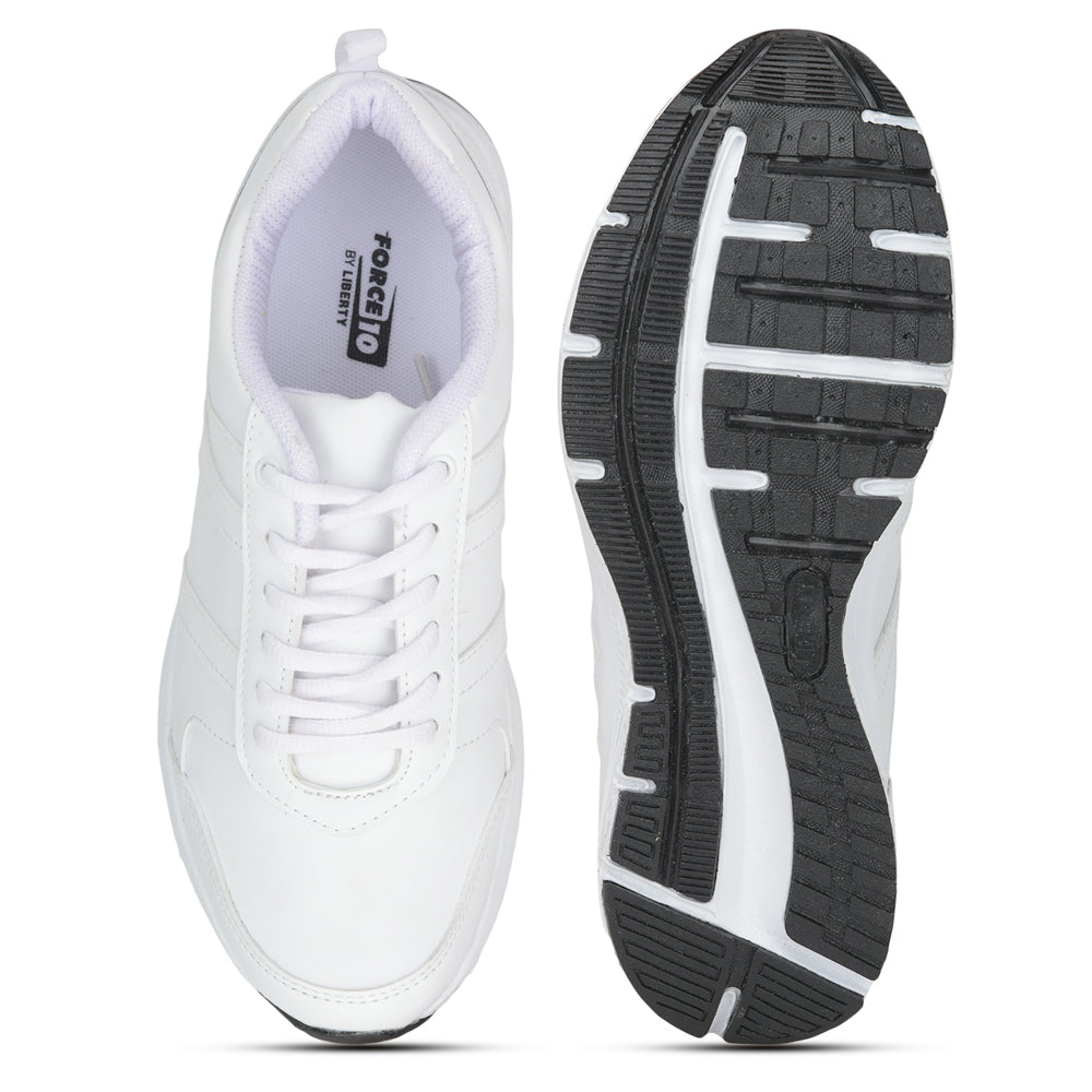 Force 1 By Liberty FORCE-8 Sports Lace Up Running Shoes Men - WHITE