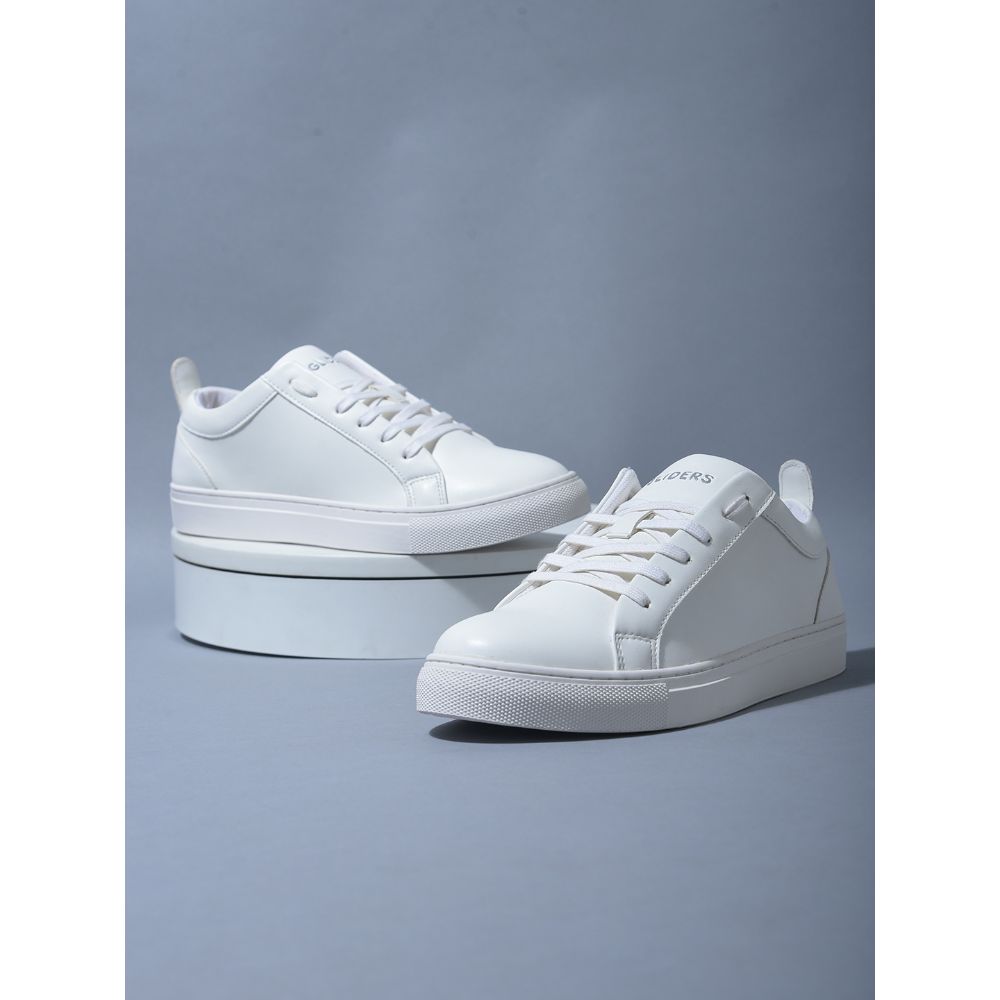 Gliders Lacing White Casual Sneakers For Women AMURA-1 By Liberty