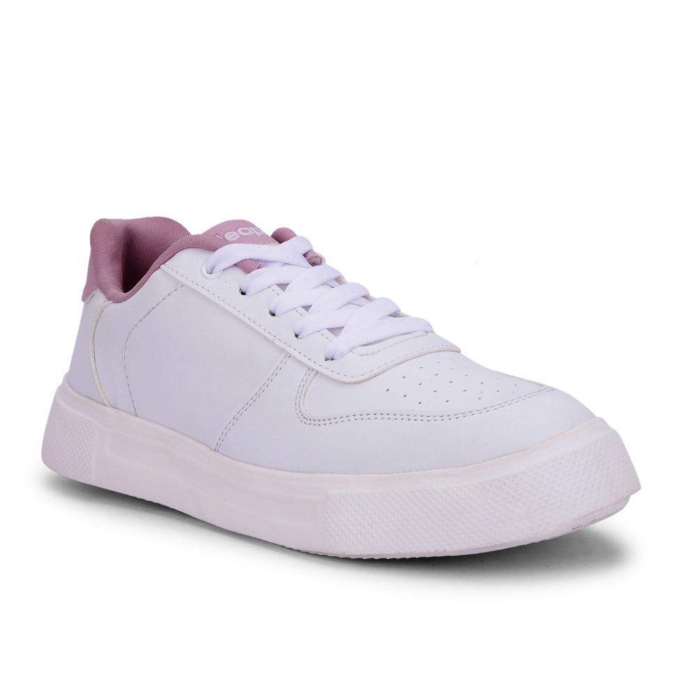 Leap7x Lacing White Casual Sneakers For Women FEMINA-1 By Liberty