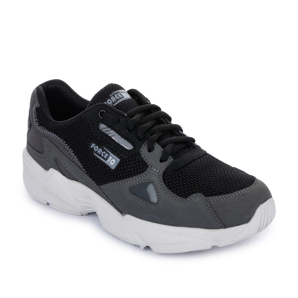 Force 1 By Liberty RUNNER-1E Mens Grey Sports Lacing Running Shoes