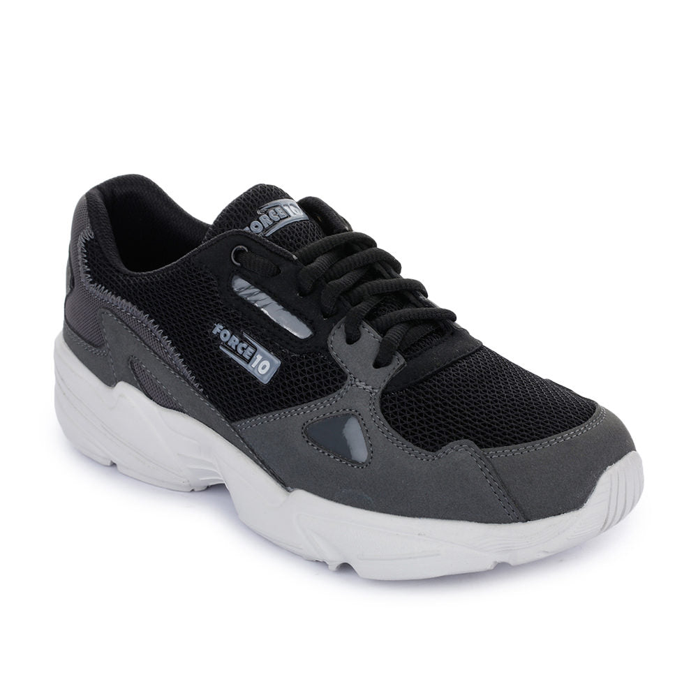 Force 1 By Liberty RUNNER-1E Mens Grey Sports Lacing Running Shoes