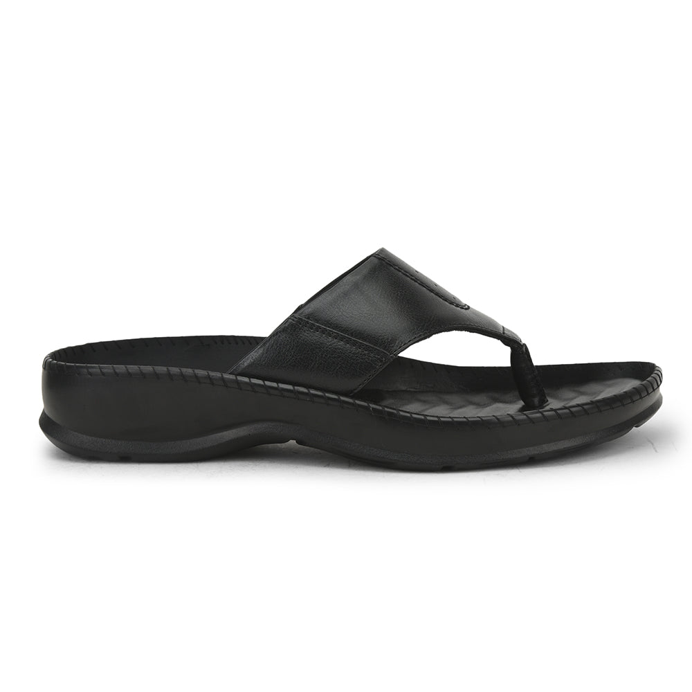 Coolers Casual Slipper For Men (Black) META-1 By Liberty