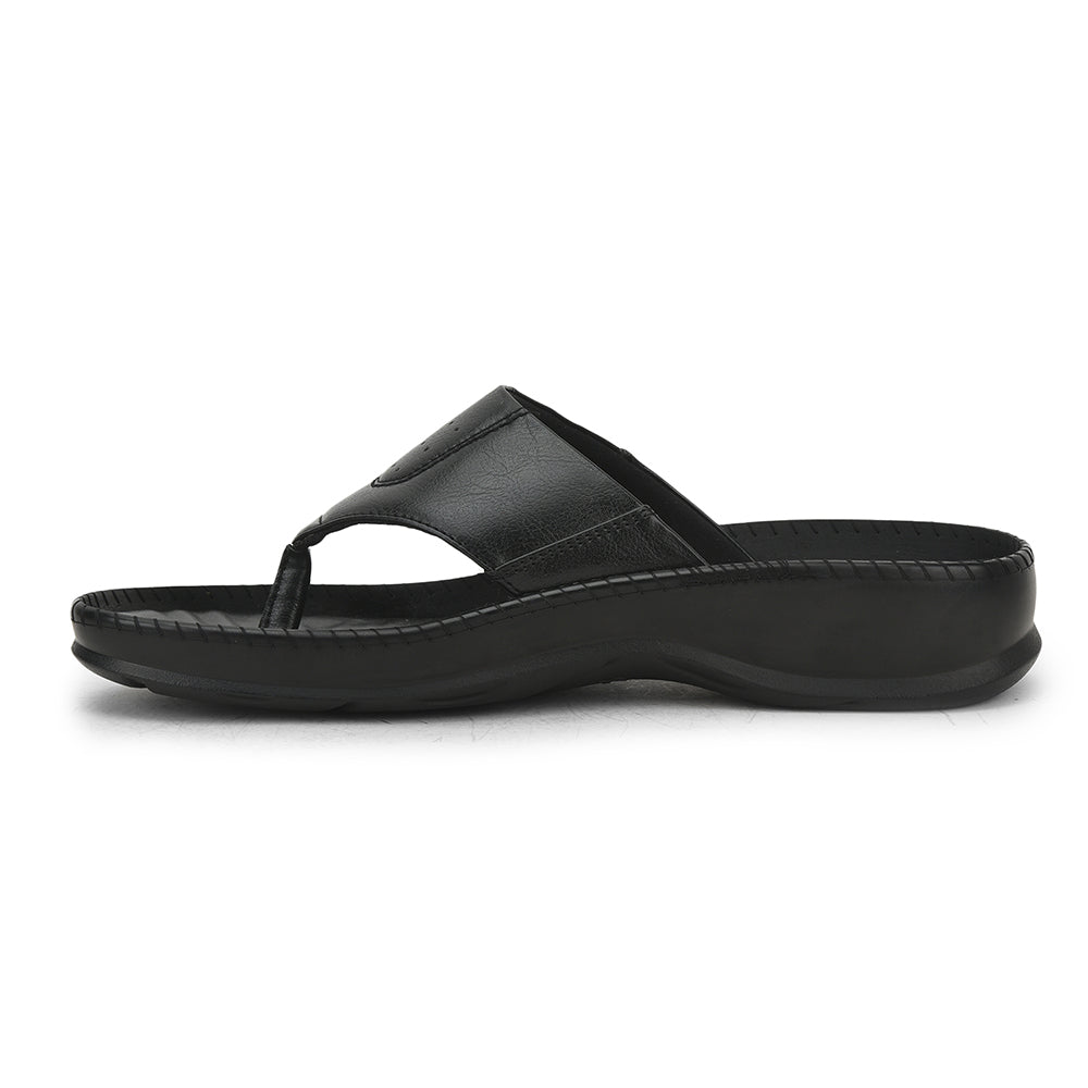 Coolers Casual Slipper For Men (Black) META-1 By Liberty