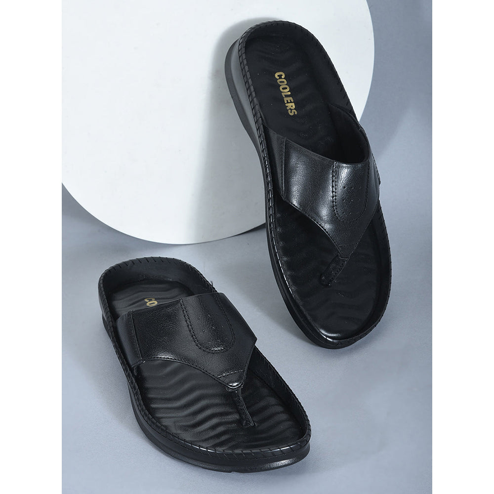 Coolers Casual Slipper For Men (Black) META-1 By Liberty