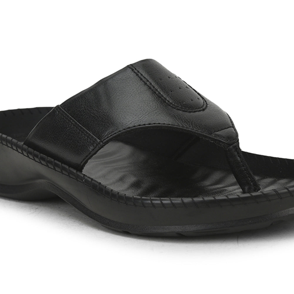 Coolers Casual Slipper For Men (Black) META-1 By Liberty