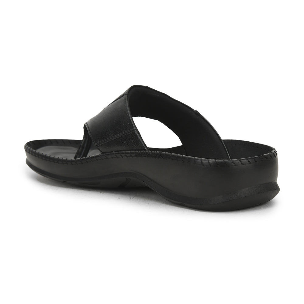 Coolers Casual Slipper For Men (Black) META-1 By Liberty