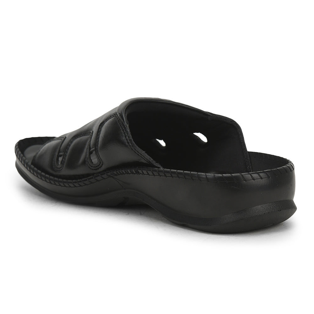 Coolers Casual Slippers For Men (Black) META-2 By Liberty