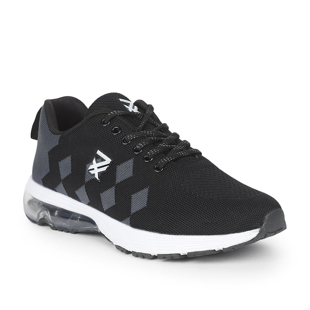 Leap7x Lacing Sports Shoes For Men (Black) CAPSULE-1 By Liberty