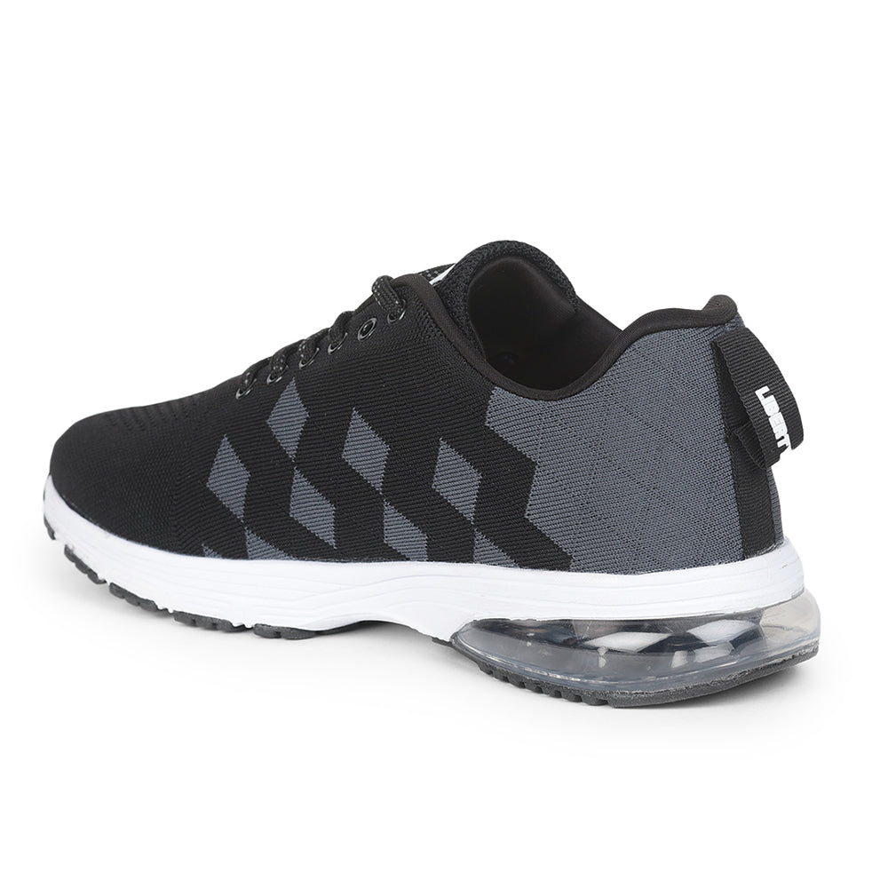 Leap7x Lacing Sports Shoes For Men (Black) CAPSULE-1 By Liberty